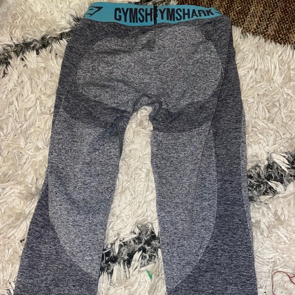 Gymshark flex low rise leggings cropped - dark grey blue - Picture 2 of 2